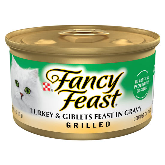 Picture of Purina Fancy Feast Grilled Wet Cat Food Turkey and Giblets Feast in Wet Cat Food Gravy - (Pack of 24) 3 oz. Cans