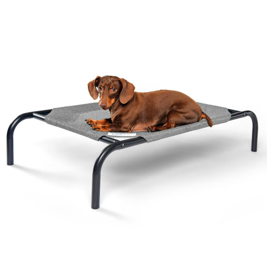 Picture of COOLAROO The Original Cooling Elevated Dog Bed, Indoor and Outdoor, Small, Grey