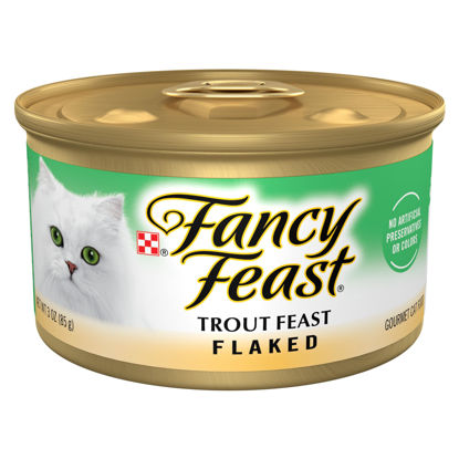 Picture of Purina Fancy Feast Wet Cat Food Flaked Trout Feast - (Pack of 24) 3 oz. Cans