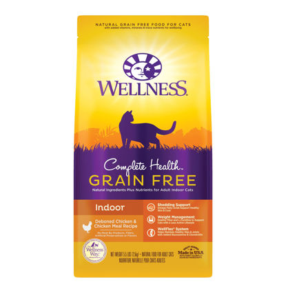 Picture of Wellness Natural Pet Food Complete Health Grain-Free Indoor Deboned Chicken Recipe Dry Cat Food, 5.5 Pound Bag