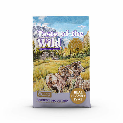 Picture of Taste of the Wild with Ancient Grains Ancient Mountain Canine Recipe with Roasted Lamb Dry Dog Food, Made with High Protein from Real Lamb and Guaranteed Nutrients and Probiotics 5lb