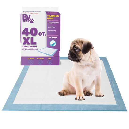 Picture of BV XL Puppy Pads X-Large Leak-Proof 28"x34" [40CT] | Pee Pads for Dogs Ultra Absorbent 6-Layer - Dog Pee Pads Extra Large - Dog Pads XL - Potty Pads for Dogs, Training Pads for Dogs, Dog Pad