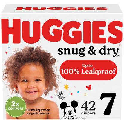 Picture of Huggies Size 7 Diapers, Snug & Dry Baby Diapers, Size 7 (41+ lbs), 42 Count, Packaging May Vary