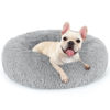 Picture of rabbitgoo Calming Dog Bed for Small Dog, 27 inches Pet Bed Washable, Fluffy Round Bed, Non-Slip Plush Large Cat Bed, Soft Cushion for Puppy, Light Grey