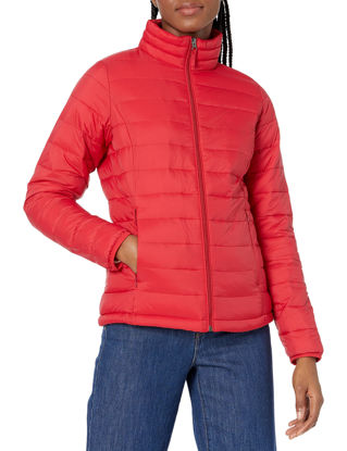 Picture of Amazon Essentials Women's Lightweight Long-Sleeve Water-Resistant Packable Puffer Jacket (Available in Plus Size), Red, X-Small