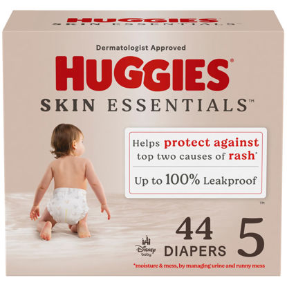 Picture of Huggies Size 5 Diapers, Skin Essentials Baby Diapers, Size 5 (27+ lbs), 44 Count