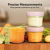 Picture of KeaBabies 12-Pack Glass Baby Food Containers- 4 oz Leak-Proof, Microwavable Baby Food Storage Containers, Baby Food Freezer Tray,Puree Glass Baby Food Jars,Baby Bullet Jars with Lids (Pastels)