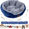 Picture of Asvin Small Dog Bed for Small Dogs, Cat Beds for Indoor Cats, Pet Bed for Puppy and Kitty, Extra Soft & Machine Washable with Anti-Slip & Water-Resistant Oxford Bottom, Blue, 20 inches