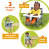 Picture of Bright Starts Pop 'N Sit Portable Booster, Indoor/Outdoor Use, Floor Seat with Feeding Tray, Grey, 6 Mos - 3 Yrs