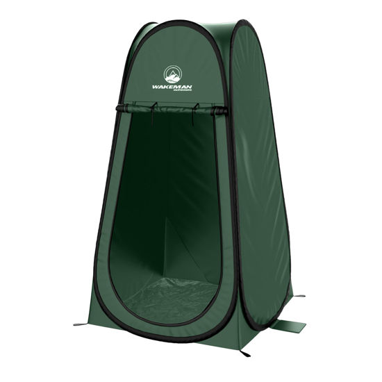 Picture of Pop Up Pod - Privacy Shower Tent, Dressing Room, or Portable Toilet Stall with Carry Bag for Camping, Beach, or Tailgate by Wakeman Outdoors (Green)