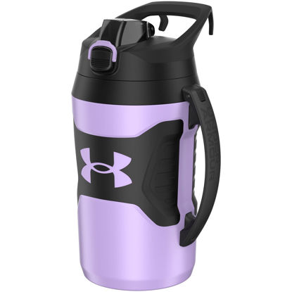 Picture of Under Armour Playmaker Sport Jug, Water Bottle with Handle, Foam Insulated & Leak Resistant, 64oz, Octane/Black