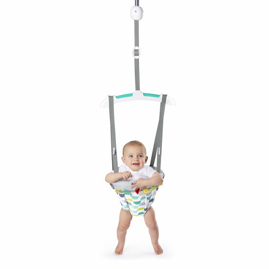 Picture of Bright Starts Playful Parade Door Jumper for Baby with Adjustable Strap, 6 Months and Up, Max Weight 26 lbs