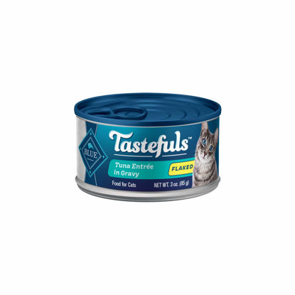 Picture of Blue Buffalo Tastefuls Flaked Wet Cat Food, Made with Natural Ingredients | Tuna, 3-oz. Cans (24 Count)