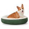 Picture of Love's cabin Round Donut Cat and Dog Cushion Bed, 25in Pet Bed for Cats or Small Dogs, Anti-Slip & Water-Resistant Bottom, Super Soft Durable Fabric Pet beds, Washable Luxury Cat & Dog Bed Green