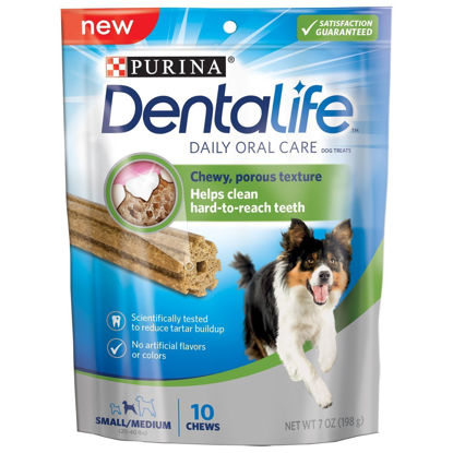 Picture of Purina DentaLife Made in USA Facilities Small/Medium Dog Dental Chews, Daily - 40 Treats