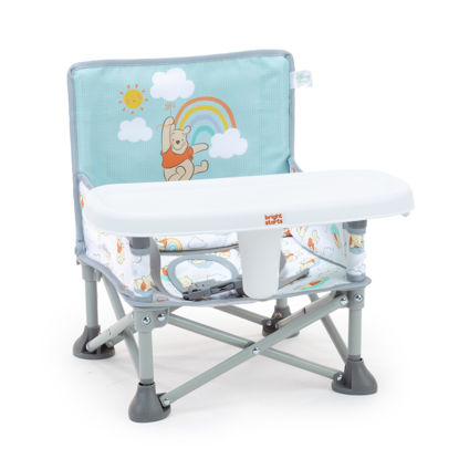 Picture of Bright Starts Disney Winnie The Pooh Pop 'N Sit Portable Booster, Indoor/Outdoor Use, Floor Seat with Feeding Tray, 6 Mos - 3 Yrs