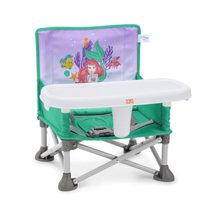 Picture of Bright Starts Disney Princess Ariel Pop 'N Sit Portable Booster, Indoor/Outdoor Use, Floor Seat with Feeding Tray, 6 Mos - 3 Yrs