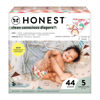 Picture of The Honest Company Clean Conscious Diapers | Plant-Based, Sustainable | Wingin' It + Catching Rainbows | Club Box, Size 5 (27+ lbs), 44 Count