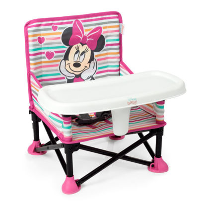 Picture of Bright Starts Disney Minnie Mouse Pop 'N Sit Portable Booster, Indoor/Outdoor Use, Floor Seat with Feeding Tray, 6 Mos - 3 Yrs