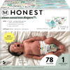 Picture of The Honest Company Clean Conscious Diapers | Plant-Based, Sustainable | Above It All + Barnyard Babies | Club Box, Size 1 (8-14 lbs), 78 Count