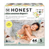 Picture of The Honest Company Clean Conscious Diapers | Plant-Based, Sustainable | So Delish + All The Letters | Club Box, Size 5 (27+ lbs), 44 Count