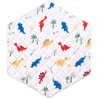 Picture of Premium Foam Baby Hexagon Mat 59" X 59", Thick One-Piece Crawling Mat, Odorless BabyMat Floor Mat, Non-Slip Cushioned Baby Playmat for Infants,Babies,Toddlers. Machine Washable for Easy Care.