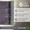 Picture of Gaiam Yoga Mat Premium Print Reversible Extra Thick Non Slip Exercise & Fitness Mat for All Types of Yoga, Pilates & Floor Workouts, Plum Etching, 6mm