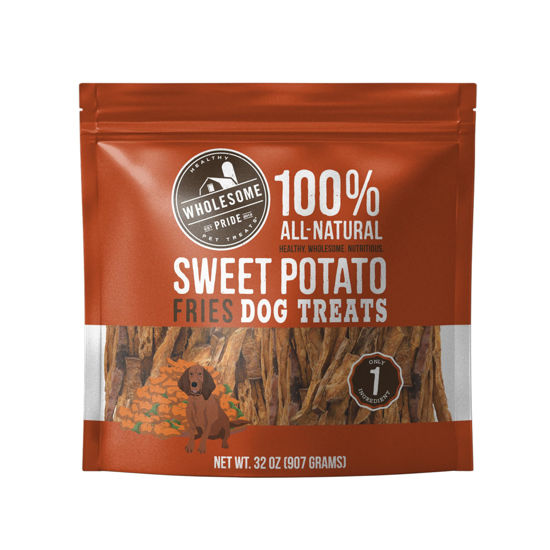 Picture of Wholesome Pride, 100% All-Natural Single Ingredient, Soft, USA-Sourced Dog Treats, Sweet Potato Fries 32oz