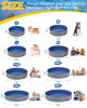 Picture of Portable Dog Pool PVC Pet Swimming Pool Bathtub Collapsible Dog Pool, Hard Plastic Pool for Pets to Swim and Bath (L-47"x 12" Dark Grey)