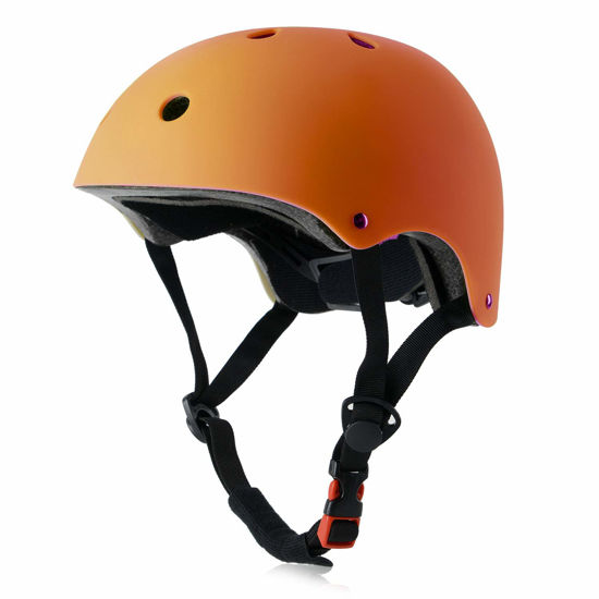 Picture of Kids Bike Helmet, Adjustable and Multi-Sport, from Toddler to Youth, 3 Sizes (Orange)