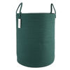 Picture of XUANGUO Cotton Rope Laundry Basket Hamper for Clothes Woven Storage Basket for Living Room Bedroom Boho Tall Rope Baskets for Blanket Toys Pillow Towels Baby Nursery Hamper Bin Large dark green