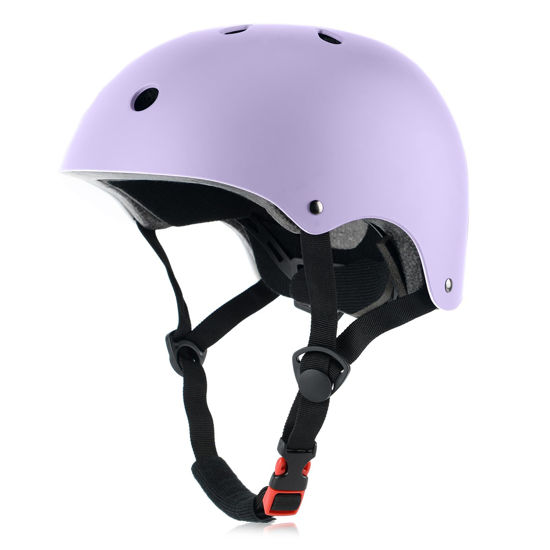 Picture of Kids Bike Helmet, Adjustable and Multi-Sport, from Toddler to Youth, 3 Sizes (Pale Lavender)