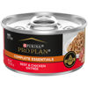 Picture of Purina Pro Plan High Protein Cat Food Wet Gravy, Beef and Chicken Entree - (Pack of 24) 3 oz. Pull-Top Cans