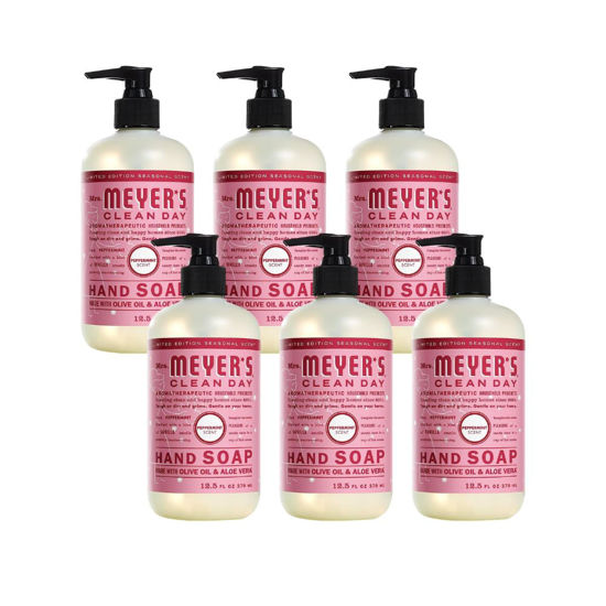 Picture of Mrs. Meyer's Liquid Hand Soap Peppermint, 12.5 Fl Oz. (Pack of 6)