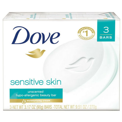 Picture of Dove Beauty Bar Sensitive Skin 3.17 oz, 3 Bar(Pack of 8)