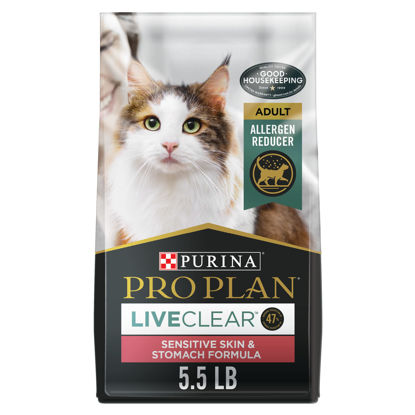 Picture of Purina Pro Plan Allergen Reducing, High Protein Cat Food, LIVECLEAR Turkey and Oatmeal Formula - 5.5 lb. Bag