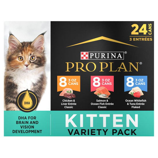 Picture of Purina Pro Plan High Protein Wet Kitten Food Variety Pack, DEVELOPMENT Kitten Favorites - (Pack of 24) 3 oz. Cans