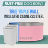 Picture of Coldest Dog Bowl, Anti Rust Metal & Non Slip Dog Bowls Large, Spill Proof Heavy Duty 3 Layers Insulated Dog Bowl, Food & Water Bowl for Dogs, Cats, Dishwasher Safe (200 oz, Cotton Candy Pink)