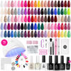 Picture of Beetles Gel Nail Polish Kit with U V Light-75PCS Chic Outfits 45 Colors Gel Polish Starter Kit,Soak Off All Season Gel Nail Kit with 5PCS Base Top Coat Nail Art Tools-Perfect Manicure Kit for Women