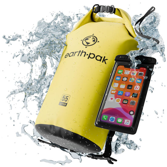 Picture of Earth Pak Waterproof Dry Bag - Roll Top Waterproof Backpack Sack Keeps Gear Dry for Kayak with Waterproof Phone Case