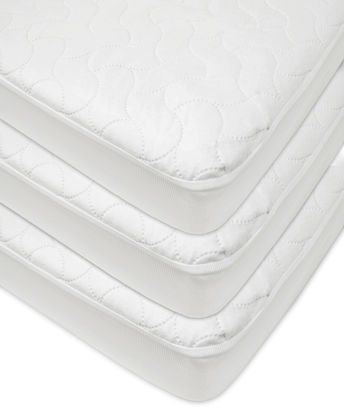 Picture of American Baby Company 3 Pack Waterproof Fitted Crib and Toddler Mattress Protector, Quilted and Noiseless Crib & Toddler Mattress Pad Cover, White, 52"x28"x9"