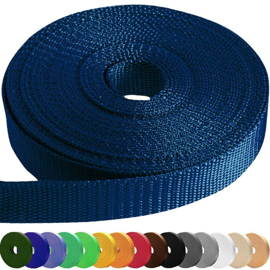 Picture of TECEUM 2 Inch Webbing - Sea Blue - 50 Yards - 2” Heavy-Duty Wide Webbing for Climbing Outdoors Indoors Crafting DIY nw