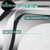 Picture of TECEUM 2 Inch Webbing - White - 50 yards - 2” Heavy-Duty Wide Webbing for Climbing Outdoors Indoors Crafting DIY