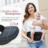 Picture of Momcozy Hip Seat Baby Carrier - Adjustable Waistband with Original 3D Belly Protector, Ergonomic Carrier with Various Pockets for Newborns & Toddlers up to 45lbs (Black, Medium)