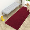 Picture of OLANLY Dog Door Mat for Muddy Paws 59x24, Absorbs Moisture and Dirt, Absorbent Non-Slip Washable Mat, Quick Dry Chenille, Mud Mat for Dogs, Entry Indoor Door Mat for Inside Floor, Burgundy