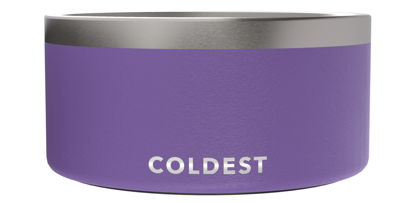 Picture of Coldest Dog Bowl - Anti Rust Metal & Non Slip Dog Bowls Large, Spill Proof Heavy Duty 3 Layers Insulated Dog Bowl - Food and Water Bowl for Dogs, Cats & Pets, Dishwasher Safe (200 oz, Galaxy Purple)