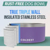 Picture of Coldest Dog Bowl - Anti Rust Metal & Non Slip Dog Bowls Large, Spill Proof Heavy Duty 3 Layers Insulated Dog Bowl - Food and Water Bowl for Dogs, Cats & Pets, Dishwasher Safe (200 oz, Galaxy Purple)