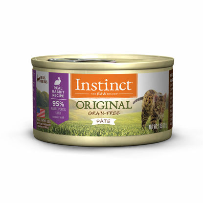 Picture of Instinct Grain Free Wet Cat Food Pate, Original Natural Canned Cat Food, Rabbit, 3 oz (Case of 24)