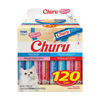 Picture of INABA Churu Cat Treats, Lickable, Squeezable Creamy Purée with Vitamin E, 0.5 Ounces per Tube, 120 Tubes Total, Tuna Variety