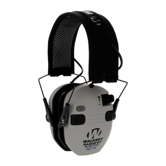 Picture of Walker's Razor Digital X-TRM Sound-Enhancing Hunting Gun Range Shooting Hearing Protection Electronic Earmuffs with Gel Earpads & Mesh Headband, 2 AAA Batteries Included, Gray